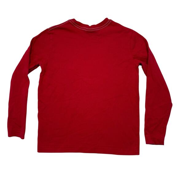 HANNA ANDERSSON Red Robot Graphic Tee Size 8 130 Kids Long Sleeve 100% Cotton - Picture 2 of 4